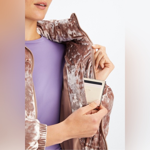 Fabletics Velvet Textured Puffer Jacket - Picture 4 of 15
